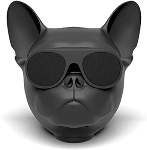 PUSOKEI Mini altavoz portátil inalámbrico de Bulldog francés para exteriores con súper graves estéreo, altavoz fresco personalizado para fiesta en