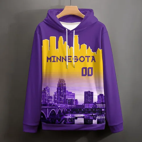 Miniatura 97 de Custom Football Hoodies City Night Skyline Personalized Sweatshirt Name Number Fan Gift Pullover for Men Women Youth