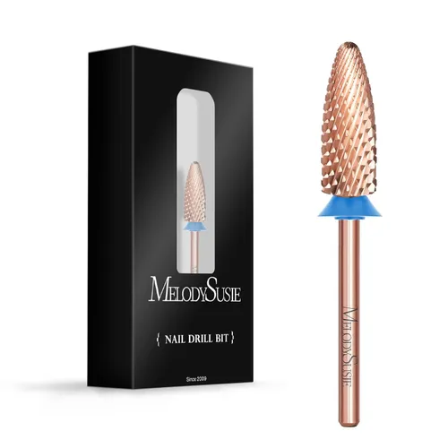 MelodySusie Brocas largas para uñas con llama, brocas de tungsteno de carburo de 3/32 pulgadas, adecuadas para manicura, pedicura, cutícula, esmalte