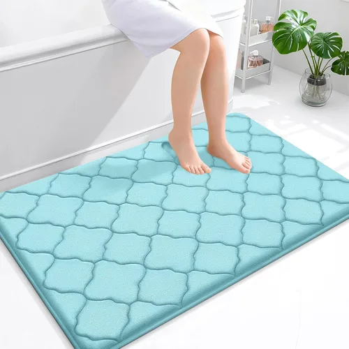 Miniatura 261 de OLANLY Alfombra de Baño de Espuma Viscoelástica de 24 x 16 pulgadas, Ultra Suave y Absorbente, Alfombras de Baño Antideslizantes, Cómodas, Lavables
