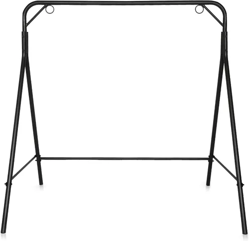 Ochine Soporte de columpio de metal para porche, marco de columpio de madera resistente para adultos y niños, soporte de banco de columpio de porche
