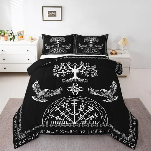 Miniatura 20 de Feelyou Juego de edredón de zorro ártico, juego de ropa de cama para niños y niñas, bonito edredón de animales salvajes, juego de edredón 1 juego