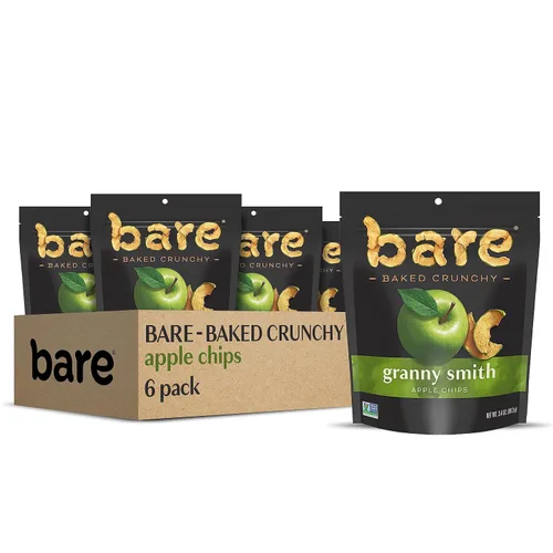 Miniatura 13 de Paquete de bocadillos Bare de frutas de manzanas crujientes horneadas, sin gluten, sabores Fujis & Reds y canela, 0.53 onzas (16 unidades).