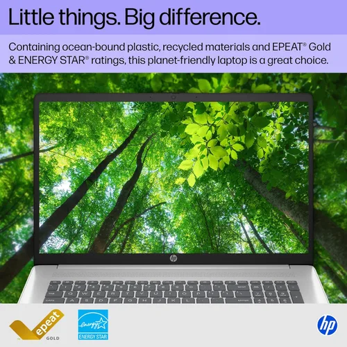 Miniatura 6 de HP portátil de 17.3 pulgadas, pantalla HD+, AMD Ryzen 5 7520U, 16 GB de RAM, SSD de 512 GB, gráficos AMD Radeon, Windows 11 Home, color plata