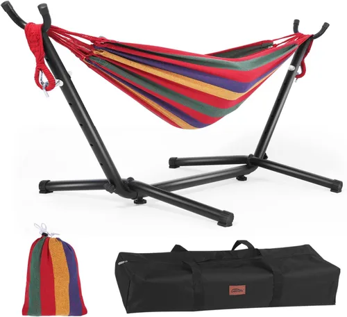Miniatura 8 de Goutime Hamaca para niños con soporte, base de soporte para hamacas para niños con bolsa de transporte portátil para interiores, exteriores, patio