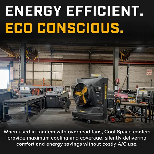 Miniatura 6 de Big Ass Fans - Enfriador evaporativo portátil Cool-Space (Cool-Space 400), ventilador de 36 pulgadas de diámetro, uso en interiores o exteriores