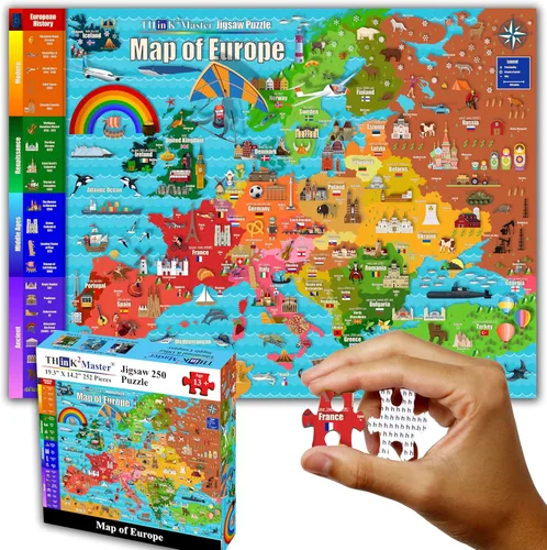 Miniatura 10 de Think2Master Ocean Life - Rompecabezas de 250 piezas. Gran artículo de regalo. 14.2 x 19.3 pulgadas