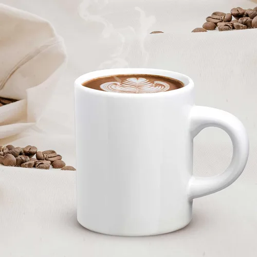 Miniatura 6 de DISCOUNT PROMOS Juego de 10 mini tazas de cerámica, 4 oz. - Gres, café, duradero, mango en C, color blanco