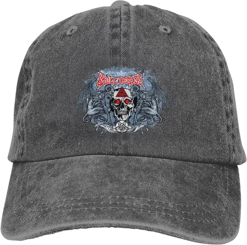 Miniatura 9 de Cowboy Hat Trendy Hats for Man and Women Djustable Four Season Outdoor Baseball Cap of Hell Skull with Angel Deep Heather