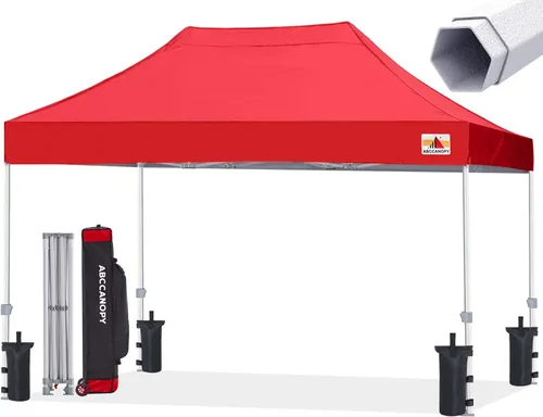 Miniatura 20 de ABCCANOPY Tienda de campaña con toldo emergente comercial 10x10 Serie Premium, Beige