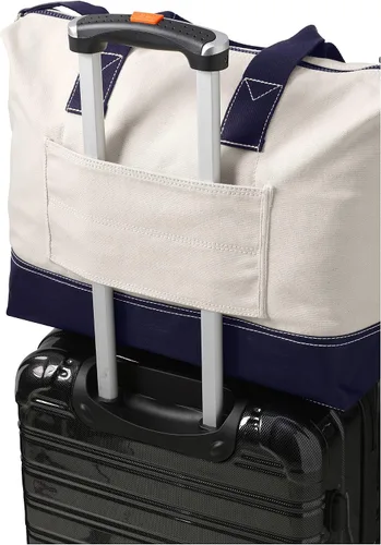 Miniatura 4 de Lands' End Bolsa de lona Weekender, NaturalTrue Navy, Bolsa de lona Weekender
