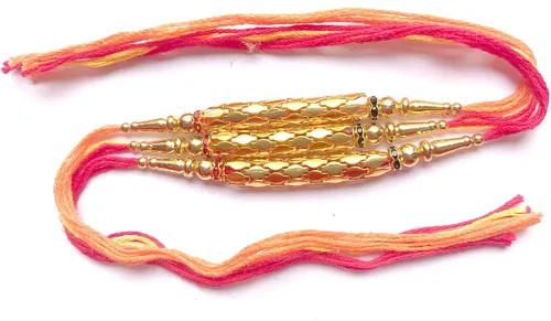 Miniatura 4 de Juego de 3 pulseras Rakhi Raksha Bandhan hechas a mano Rakhee Raksha Bandhan Raksha Bandhan regalo de color y diseño pueden variar