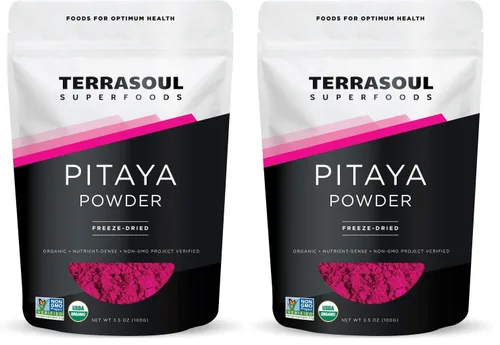 Miniatura 5 de Terrasoul Superfoods Polvo de pitaya orgánico liofilizado (fruta del dragón), 3.5 onzas, color vibrante, antioxidantes, vitamina C