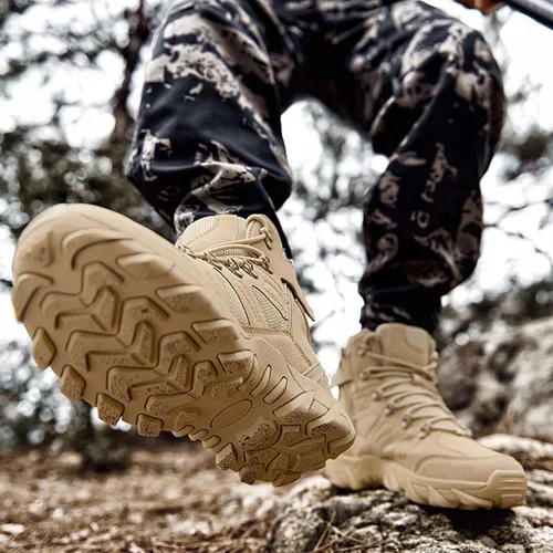 Miniatura 7 de Botas de senderismo ligeras LD para hombre, botas de caza, botas de trabajo, botas tácticas militares, botas de combate