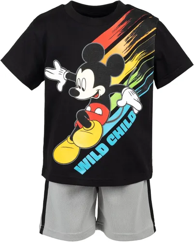 Miniatura 3 de Disney- Camisa de manga corta y pantalones cortos de malla de Mickey Mouse