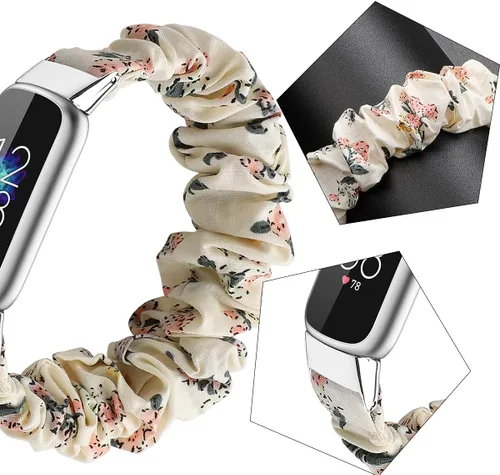 Miniatura 3 de Correas elásticas compatibles con Fitbit Luxe Bands, pulsera elástica de tela suave de repuesto para Fitbit Luxe Fitness Tracker, pequeña/grande