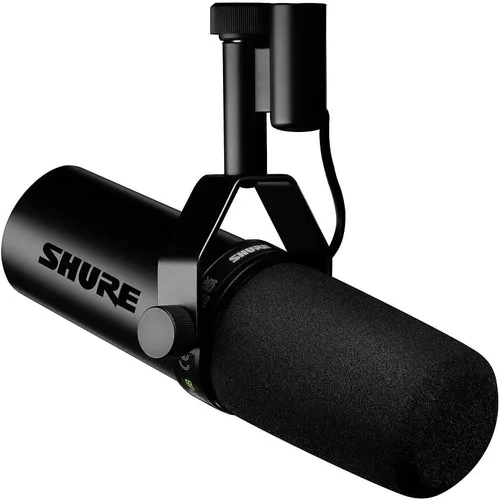 Shure SM7dB - Micrófono vocal dinámico con preamplificador integrado, micrófono de estudio para transmisión, podcasting y grabación, sonido suave,