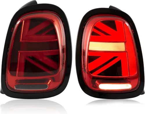 VLAND Conjunto de luces traseras para BMW Mini Cooper F55 F56 F57 2014-2022, lámpara trasera Union Jack con DRL, luz trasera con señal de giro