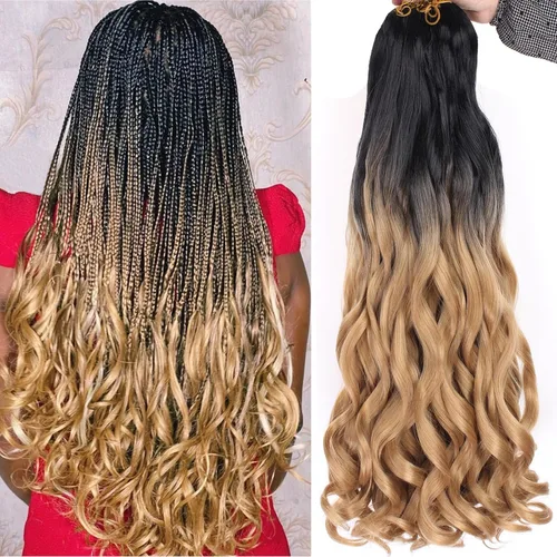 Miniatura 29 de Unionbeauty - Cabello rizado francés trenzado de 10 pulgadas, trenzas rizadas estilo Bob francés, cabello de ganchillo, 8 paquetes de trenzas