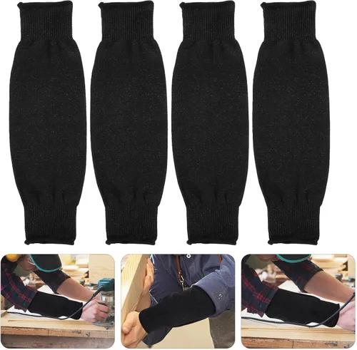 Miniatura 8 de LABRIMP Cut Resistant Forearm Sleeves 2 Pairs Black Arm Guards Protective Sleeves for Men Women Work and Sports 15.7 18 Inch without Thumb Hole