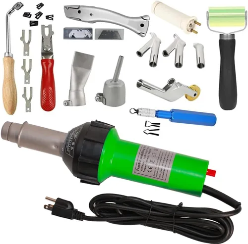 Miniatura 8 de Beyondlife Kit de soldadura de plástico de 1600W Pistola soldadora de aire caliente Pistola de calentamiento Pistola de gas caliente de PVC Pistola