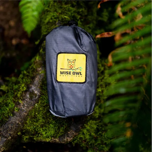 Miniatura 9 de Wise Owl Outfitters Toldo para Hamaca – Funda de lona impermeable para acampar con estacas de tienda de campaña y bolsa de transporte, refugio Gris
