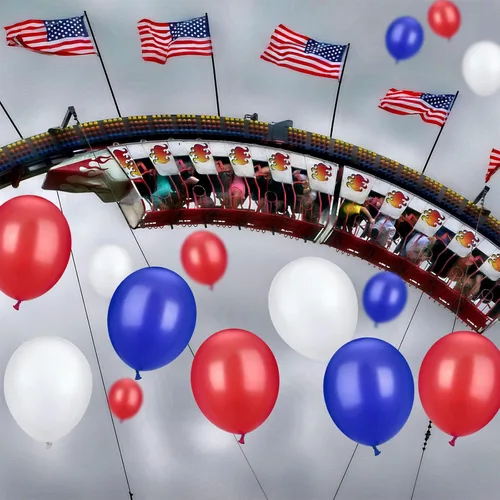 Miniatura 4 de TecUnite 100 globos de látex rojo, blanco y azul, globos patrióticos de 6.6 pulgadas para el 4 de julio, aniversario del 250 aniversario, Día