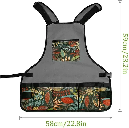 Miniatura 2 de Garden Apron Oxford Cloth Work Apron With Pockets Adjustable Heavy Duty Tool Apron for Men & Women