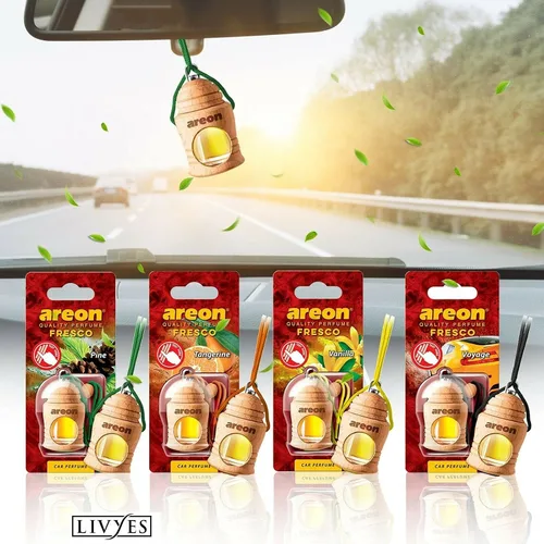 Miniatura 2 de AREON Fresco - Ambientador colgante para automóvil, aroma natural y amaderado, fragancia de larga duración de 40 a 50 días, difusor en carcasa