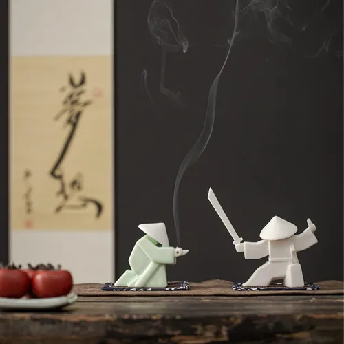 Miniatura 5 de LYART Estatua de guerrero de mascotas de té, accesorios de adorno de té, decoración de té de Kung Fu, regalo para casa y oficina, regalo del día