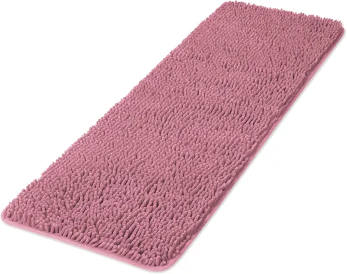 Miniatura 167 de Yeaban Alfombra de pasillo de baño de 24 x 72 pulgadas, antideslizante, alfombra de baño larga de felpilla gruesa, absorbente y lavable, alfombra