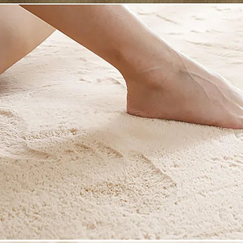 Miniatura 3 de ZZenSmot Alfombra moderna de piel sintética de conejo suave y esponjosa para el suelo, no se desprende, antideslizante, para dormitorio, sala