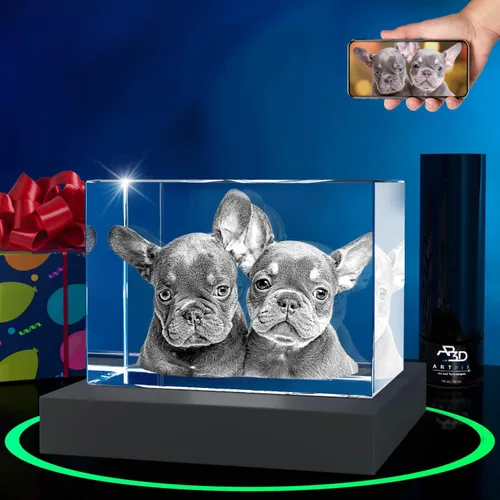 Miniatura 9 de ArtPix 3D Foto de cristal, regalos conmemorativos personalizados para perros con tu propia foto para los amantes de los perros, dueños de mascotas