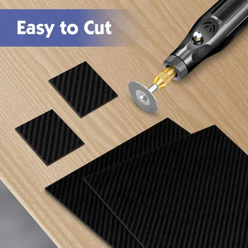 Miniatura 3 de Hojas de Fibra de Carbono 100X200X0.5MM - FAKILO 100% 3K Fibra de Carbono Mate para Reparación de Paneles de Modelos de Billeteras Hechas a Mano DIY
