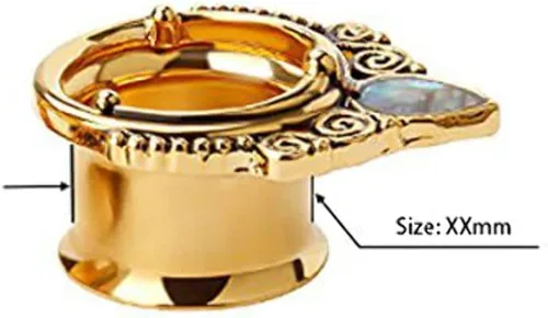 Miniatura 7 de KUBOOZ(1 Pair Popular Sea-shell Stainless-steel Ear Plugs Tunnels Gauges Stretcher Piercings