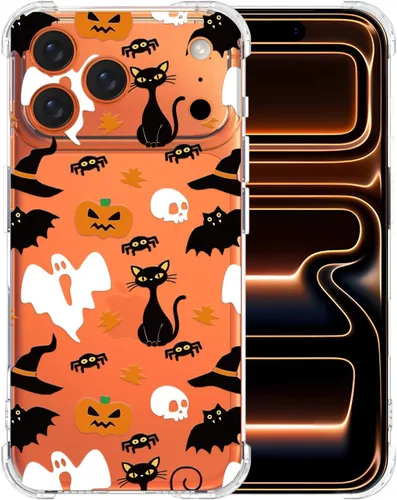 Miniatura 17 de Funda transparente de Halloween para Google 6a, con patrón de fantasma, funda protectora de TPU suave, delgada, a prueba de golpes, para niños