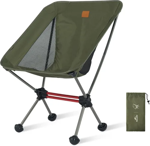 Miniatura 15 de Naturehike YL08 Silla de Camping Ultraligera, Silla de Mochilero Portátil de 2.38 LBS con Pies Anti-Hundimiento, Silla de Campamento de Senderismo