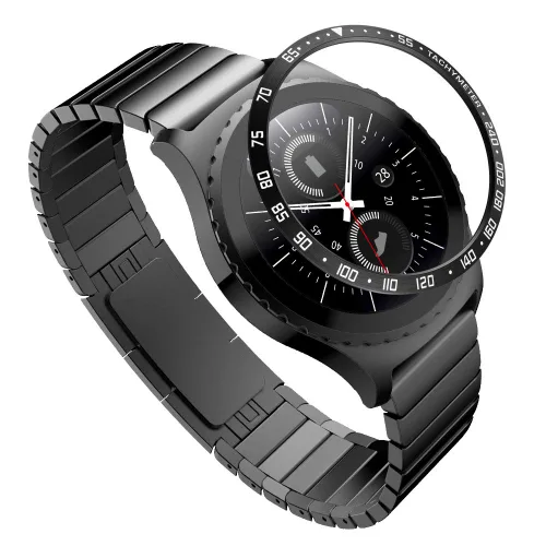 Miniatura 9 de AISPORTS Bisel Styling Compatible con Samsung Galaxy Watch 1.811 in Bisel Anillo Cubierta Adhesiva Anti Scratch Protección Acero Inoxidable Bisel
