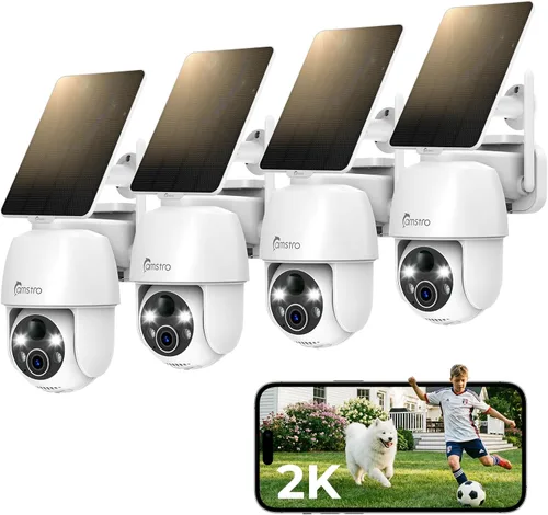 Miniatura 9 de Cámaras de seguridad solares inalámbricas para exteriores 2K, cámaras WiFi autocargadas para seguridad del hogar alimentadas por batería, visión