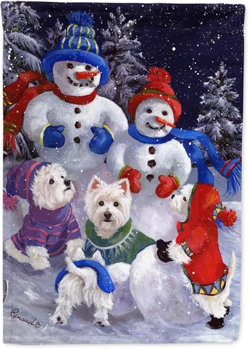 Miniatura 231 de Caroline's Treasures PPP3097CHF - Pijama de Navidad con diseño de bulldog francés para colgar en la pared, poliéster, tamaño de casa, multicolor