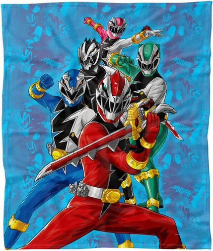Miniatura 5 de LOGOVISION Power Rangers: Manta de forro polar de Dino Fury, 36 x 58 pulgadas