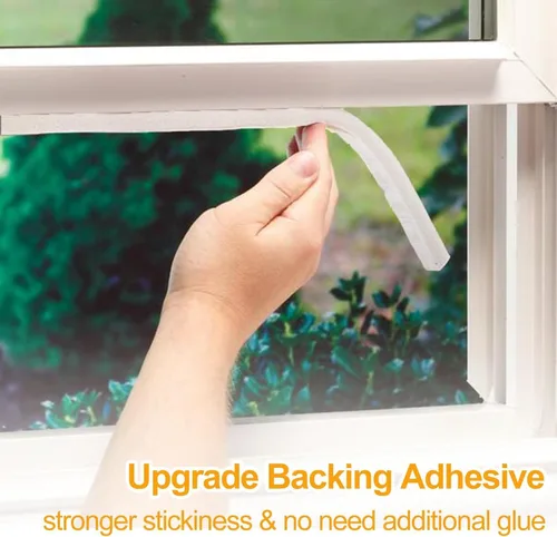 Miniatura 6 de Cinta de espuma de alta densidad para aire acondicionado para ventana, 1 x 1 pulgada de grosor con adhesivo para aislamiento de CA de ventana