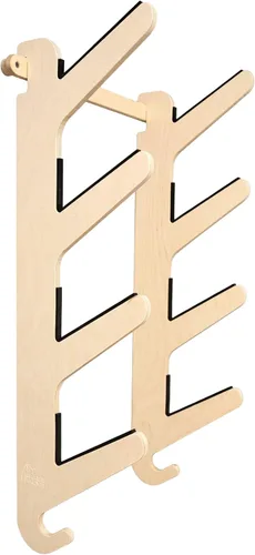Miniatura 13 de Grassracks Soporte de pared para snowboard y monopatín de bambú y abedul, serie Moloka`i