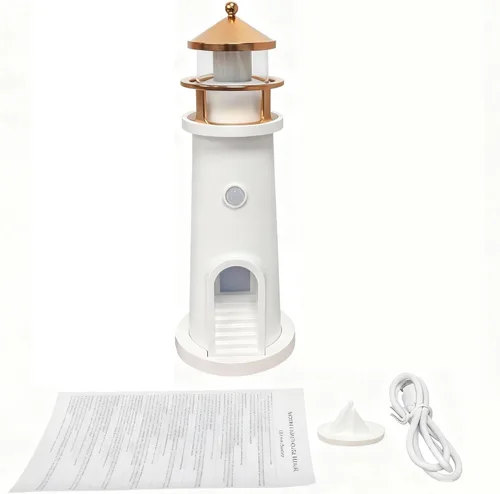 Miniatura 9 de Zunate Lámpara de luna proyector de luces nocturnas con sensor de movimiento, lámpara de faro de luna, lámpara de mesa LED recargable para niños