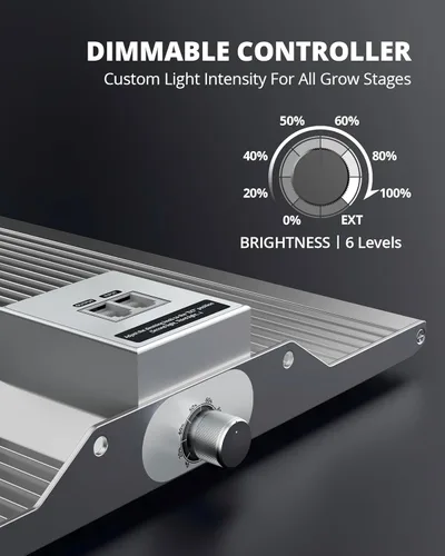 Miniatura 6 de VIPARSPECTRA - Luz LED de cultivo XS1500, con diodos Samsung LM301B (IR incluido) y controlador MeanWell regulable, luz de cultivo de planta