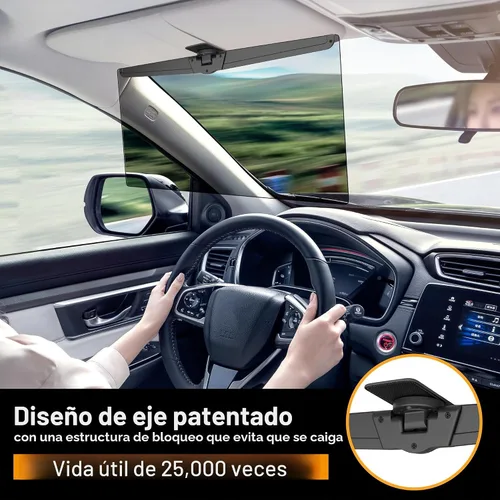 Miniatura 2 de Extensor de visera solar Veharvim para automóviles, extensor de visera de coche polarizado bloqueador solar UV400, extensión de visera ajustable