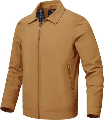 Miniatura 11 de Rdruko Chaquetas ligeras para hombre Cortavientos de primavera y otoño Chaquetas ligeras Casuales y elegantes con bolsillos