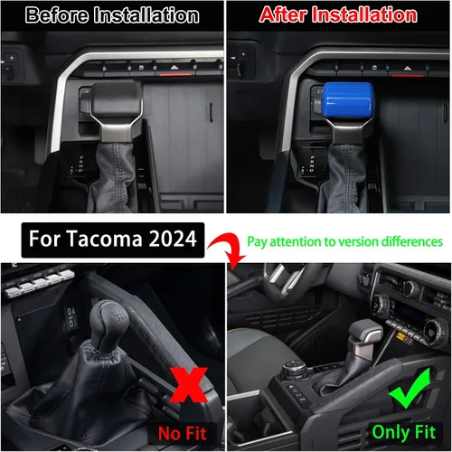 Miniatura 2 de Aunginsy Cubierta de freno de mano para palanca de cambios de automóvil, compatible con Toyota Tundra 2022+, Sequoia 2023+ y Tacoma 2024+, perilla