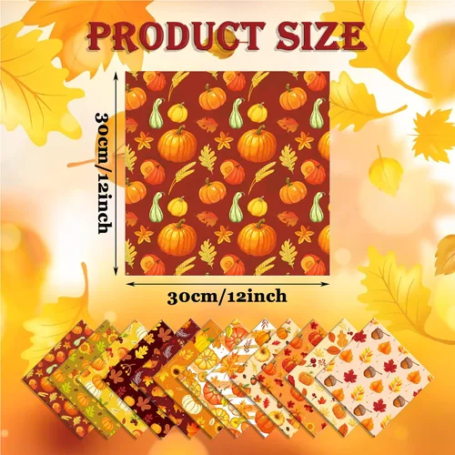 Miniatura 2 de Bloc de papel de 24 hojas con tema de Acción de Gracias, papel decorativo de doble cara de 12 x 12 pulgadas, papel de patrón de otoño, paquete