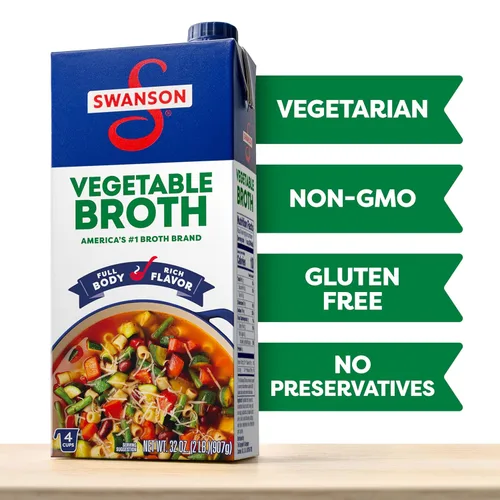 Miniatura 4 de Swanson Caldo de verduras 100% natural, caja de 32 onzas (paquete de 3)
